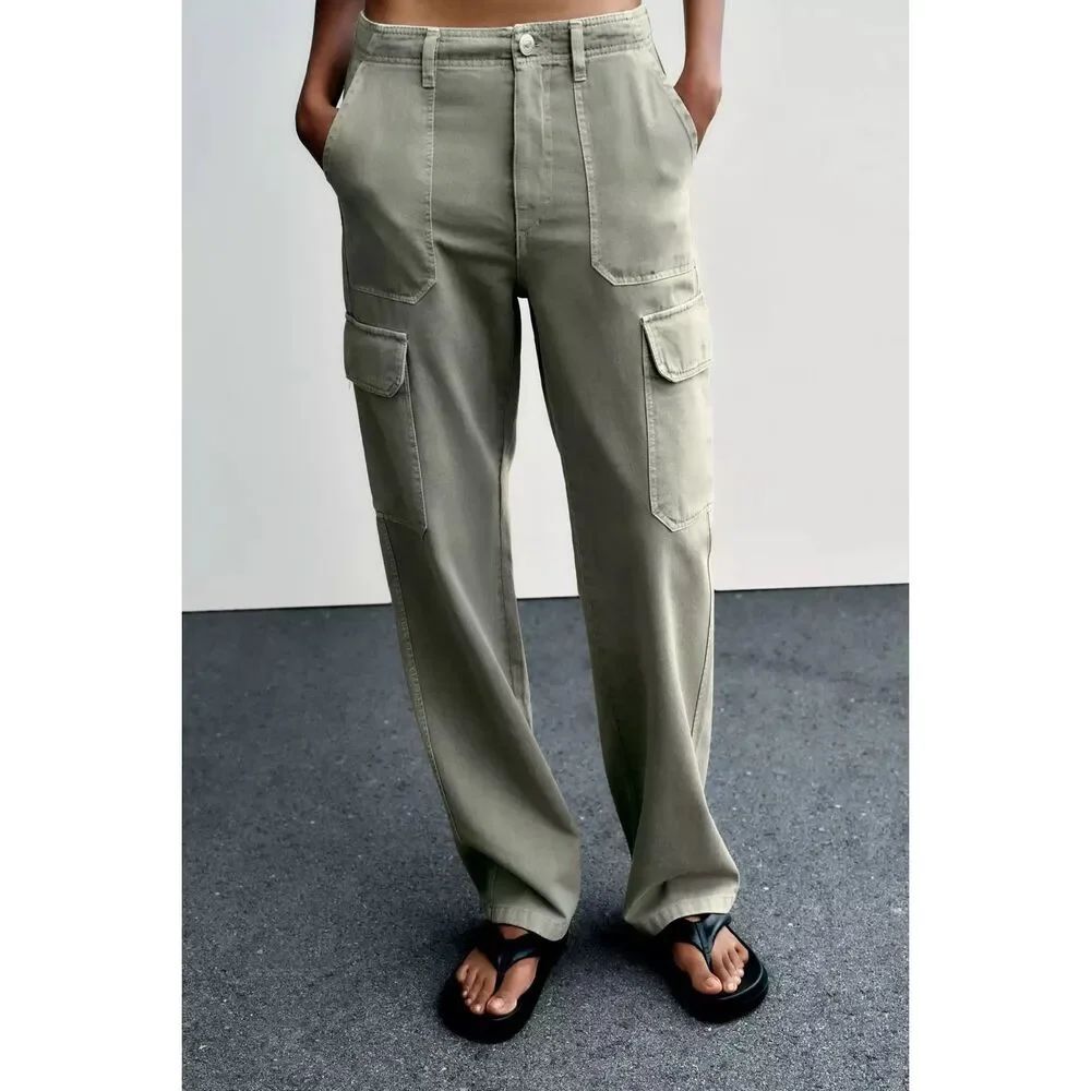 ✨Zara Olive Green Cargo Sz 2 Pants✨